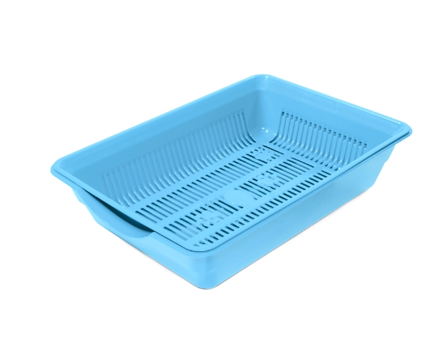 Туалет для кошек высокий с цветной сеткой Gamma Лапки