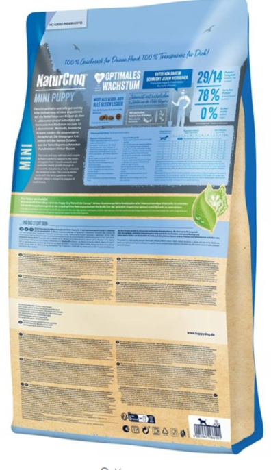 Сухой корм для щенков мини пород Happy Dog NaturCroq Mini Puppy  (4 кг)