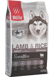 Сухой корм для собак Blitz Sensitive Adult Dog All Breeds (ягненок, рис)