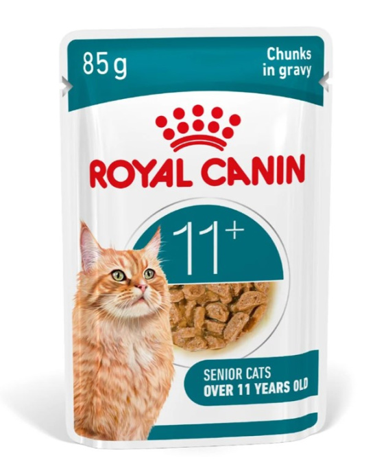 Влажный корм для пожилых кошек Royal Canin Ageing 11+ (кусочки в соусе) (85гр.х12 шт)