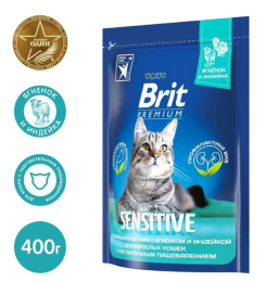 Сухой корм для кошек Brit Premium Cat Sensitive (ягненок)