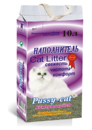 Бентонитовый наполнитель Pussy-cat Комкующийся