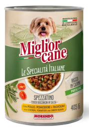 Консервы для собак Miglior Cane Le Specialità Italiane Adult Dog (курица, помидоры, фасоль)