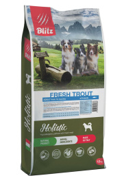 Сухой корм для собак Blitz Holistic Adult Dog All Breeds (форель)