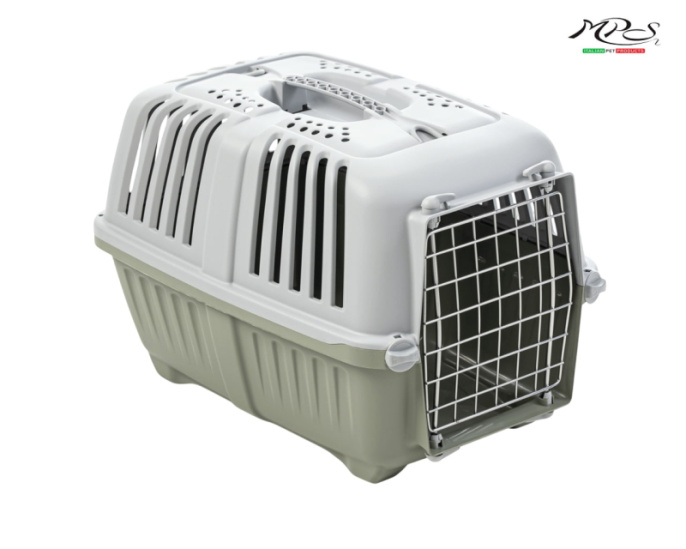 Переноска для животных PRATIKO METAL светло-зеленая (55x36x36h см)