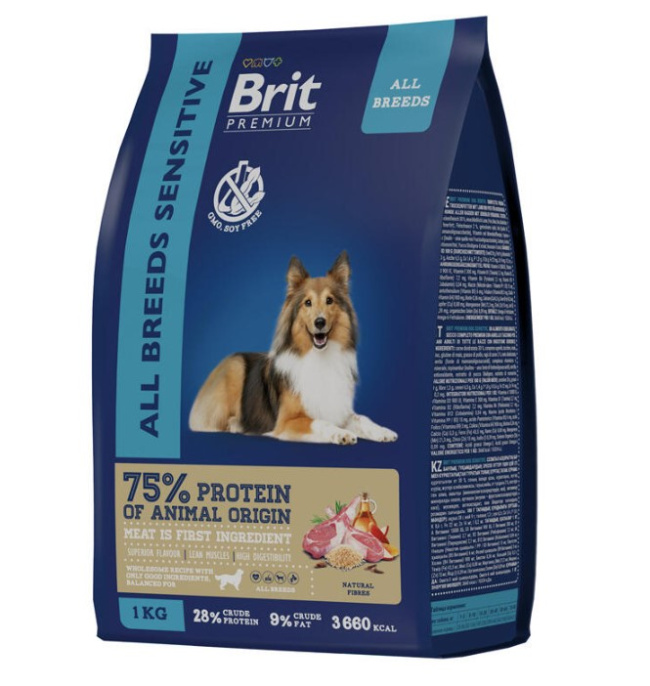 Сухой корм для собак Brit Premium Dog Sensitive (ягненок) (1 кг)