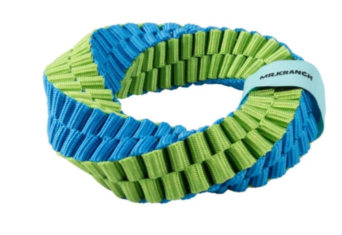 Игрушка для собак Mr.Kranch Плетеное кольцо-спираль зеленое (12 см)
