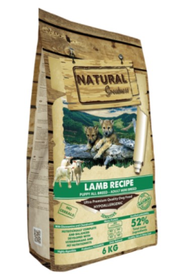 Сухой корм для собак Natural Greatness Lamb Recipe Sensitive Mini Puppy All Breed & Mini Adult (ягне (2 кг)