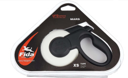 Поводок-рулетка для собак Fida Mars (лента), белая