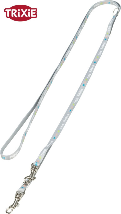 Шлея с поводком для щенков TRIXIE Junior (светло-серый) (S-M 23-34 см/8 мм)