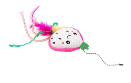 Игрушка для кошек Mr.Kranch Питахайя плюшевая с кошачьей мятой и перышками зеленая