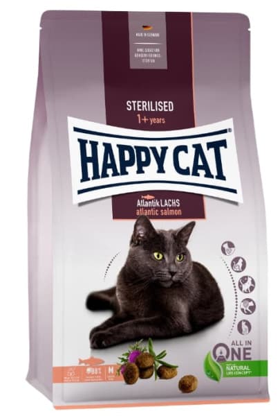 Сухой корм для кошек Happy Cat Sterilised AtlantikLachs (атлантический лосось) (1,3 кг)