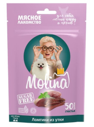 Molina Лакомство для собак мелких пород и щенков "Ломтики из утки"