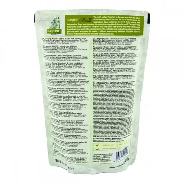 Влажный корм для собак Isegrim Roots Adult Forest Deer/Wild (оленина и дичь)