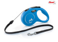 Поводок-рулетка Flexi NEW CLASSIC (трос) синий (M, до 20кг/5м)