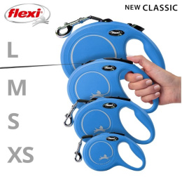 Поводок-рулетка Flexi NEW CLASSIC синий (лента)