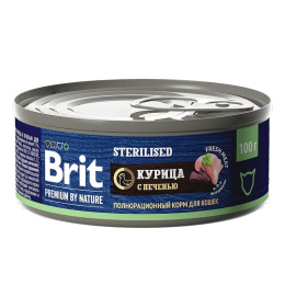 Brit Premium Cat Sterilised (курица, печень) (1)
