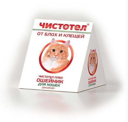 Ошейник от блох и клещей для кошек Чистотел Плюс (35 см)