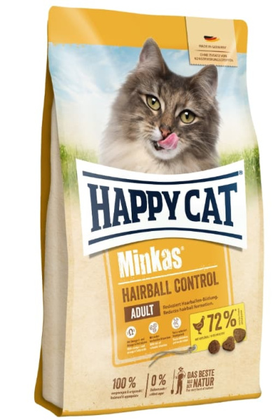 Сухой корм для кошек Happy Cat Minkas Hairball Control (птица) (10 кг)