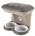 Миска для собак Bama Pet Maxi настенная двойная бежевая (2200 мл)