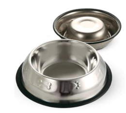 Миска металлическая на резинке с тиснением Triol