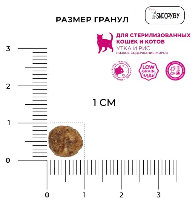 Сухой корм для кошек Necon Natural Wellness Low Fat Sterilized (утка, рис) (1.5 кг)