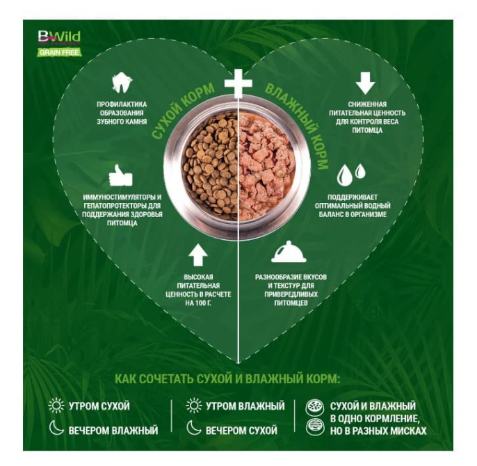 Сухой корм для щенков Monge BWild GF Puppy & Junior (утка, картофель) (2,5 кг)