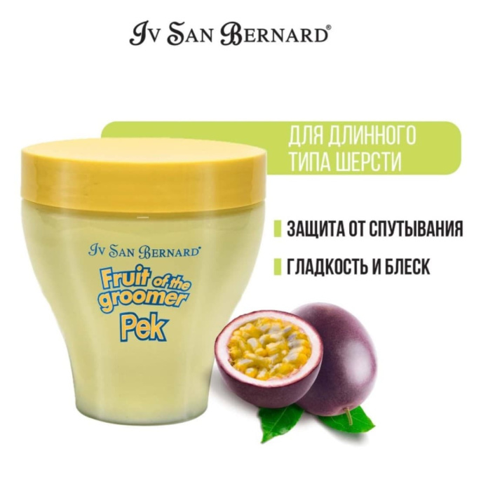 Восстанавливающая маска для длинной шерсти с протеинами ISB Fruit of the Groomer Maracuja (1 л)