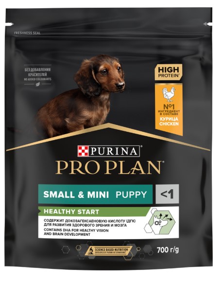 Сухой корм для щенков Pro Plan HEALTHY START Small & Mini Puppy (курица) (700 гр)