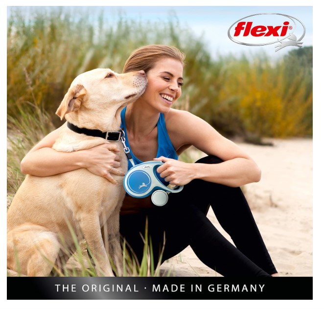 Поводок-рулетка Flexi NEW COMFORT (лента) синий (XS, 12кг/3м)