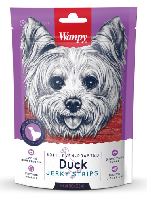 Лакомство для собак Wanpy Dog Соломка из утки (100 гр)