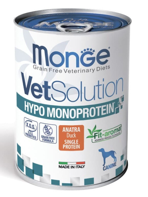Консервы для собак Monge VetSolution Hypo Monoprotein Dog DUCK (утка) (400 гр.)