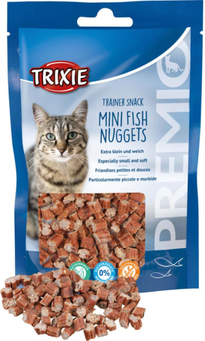 Лакомство для кошек Мини-наггетсы из рыбы с курицей TRIXIE PREMIO Trainer (50 гр.)