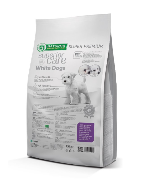 Сухой корм для щенков Nature's Protection WHITE DOGS JUNIOR ALL BREEDS SALMON (1,5 кг)