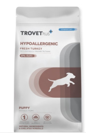 Сухой корм для щенков Trovet Plus Hypoallergenic Vet Diet Puppy (индейка)