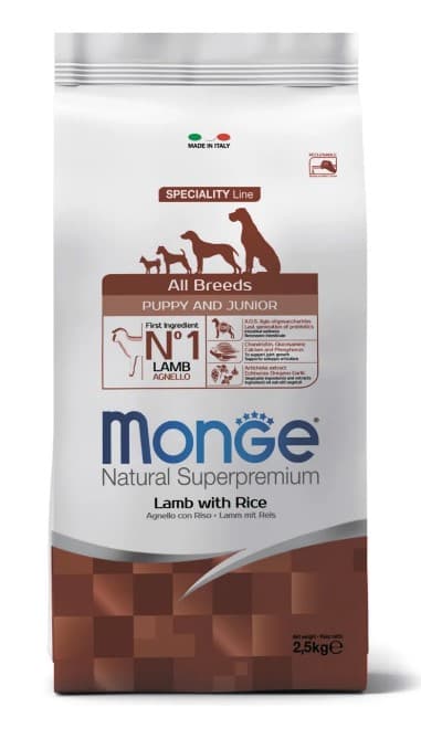 Сухой корм для щенков Monge Speciality Puppy & Junior All Breeds (ягнёнок и рис) (12 кг)