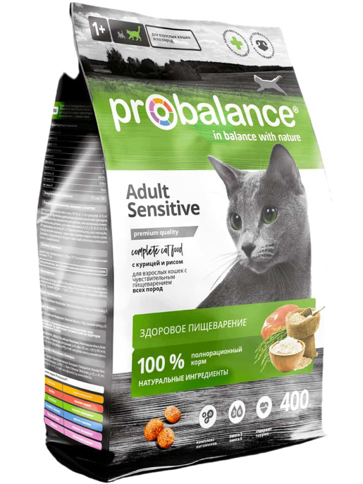 Сухой корм для кошек ProBalance Cat Sensitive (курица, рис) (400 гр.)