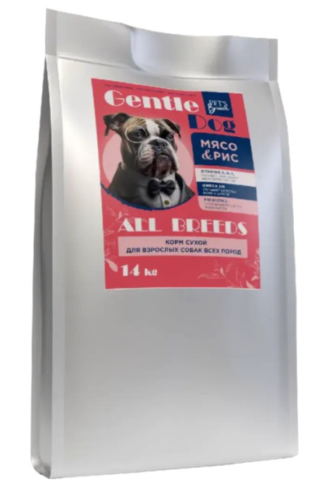 Сухой корм для собак Pet's Brunch Gentle Dog Adult All Breeds (мясо, рис) (14 кг)