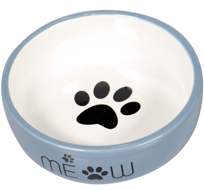 Миска для кошек Mr.Kranch керамическая MEOW 380 мл (Зеленая)