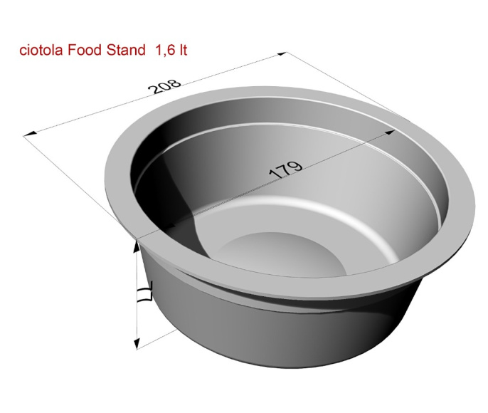 Миска для собак Bama Pet настенная двойная бежевая (1600 мл)