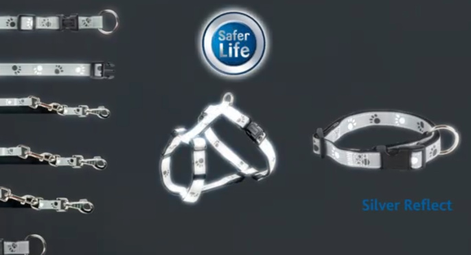 Ошейник для собак светоотражающая TRIXIE Silver Reflect (XS-S, 22-35см/15мм)