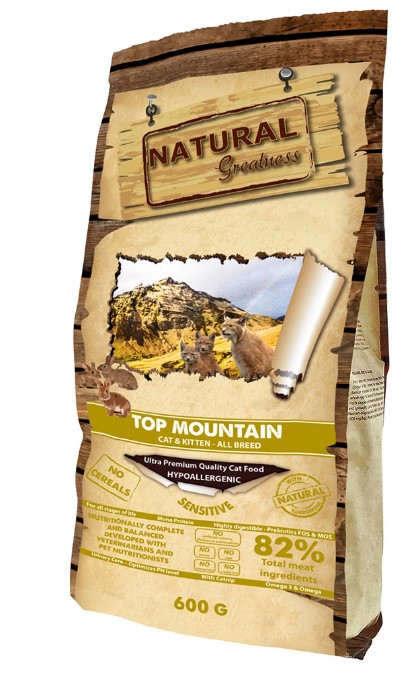 Сухой корм для кошек Natural Greatness Top Mountain Recipe Kitten & Cat (кролик) (600 гр.)