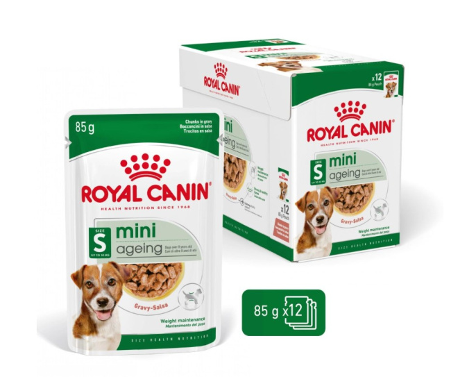 Влажный корм для собак Royal Canin Mini Ageing (соус) (85 гр*12 шт)
