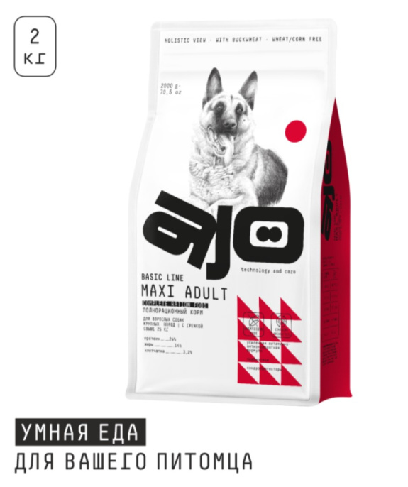 Сухой корм для собак крупных пород AJO Basic Line Maxi Adult Dog (12 кг)