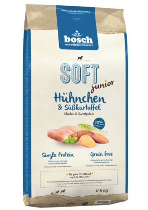 Сухой корм для собак Bosch SOFT Junior (цыпленок с бататом) (1 кг)