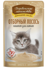 Паштет для котят Деревенские лакомства, Отборный лосось