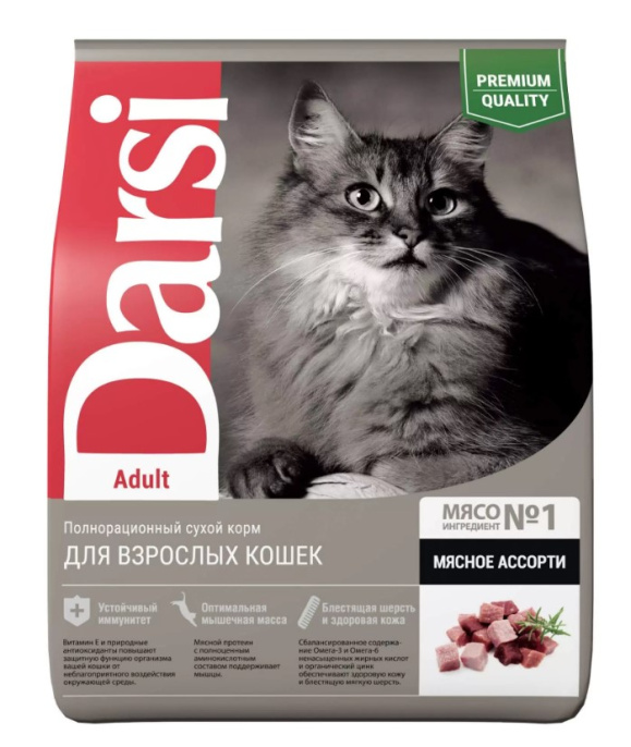 Сухой корм для кошек Darsi Мясное ассорти (1,8 кг)