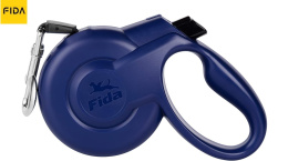 Поводок-рулетка для собак Fida Styleash, лента синяя