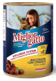 Консервы для кошек Miglior Gatto Adult Cat кусочки в соусе (кролик) (405 гр)