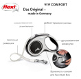 Поводок-рулетка Flexi NEW COMFORT (лента) черный (XS, 12кг/3м)